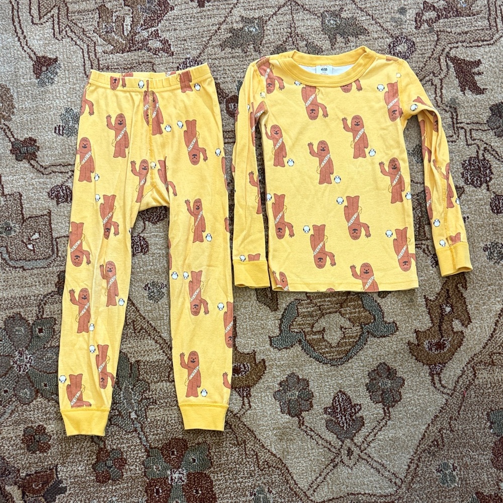 Hanna Andersson Chewbacca yellow pajamas 5T